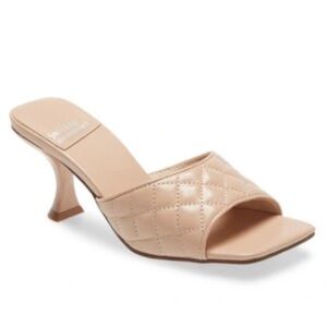 Jeffrey Campbell Mr Big Quilted Slide Sandal in Nude Size 6.5